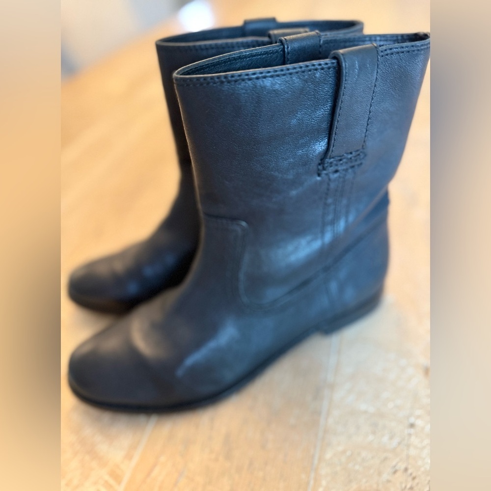 Frye Classic Black Women's Mid-Calf Leather Anna Boots 8.5 - Picture 4 of 11